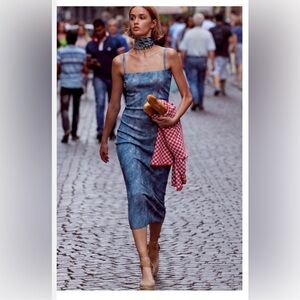 Zara Blue Denim Dress